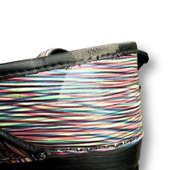Dansko Multi Striped Professional Patent Leather Clogs Shoes EU 41 / 10.5 - 11 - Picture 10 of 15